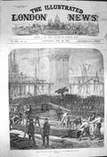 Old Antique Print 1872 St. Paul'S Cathedral Thanksgiving Day Preparations 19th