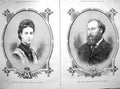 Original Old Antique Print 1872 Portrait Royal Highness Prince Princess Wales