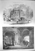 Antique Old Print *3658 1872 Brown Institution Vauxhall Narthex Church Rome