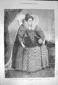 Old Antique Print 1872 Queen Elizabeth Defeat Spanish Armada Thanksgiving 19th