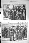 Old Antique Print 1872 Thanksgiving Hospital Trafalgar Paul Wharf Church 19th
