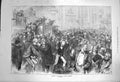 Original Old Antique Print 1872 Scene French National Assembly Men Meeting 19th