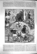 Original Old Antique Print 1872 Sketches Oxford Cambridge Boat Rac Victorian