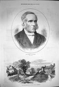 Original Old Antique Print 1872 Rev. Maurice Warwickshire Labourers Stoneleigh
