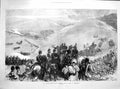 Original Old Antique Print 1872 Brighton Easter Volunteer Review Woodendean