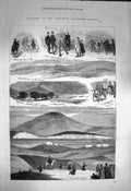 Original Old Antique Print 1872 Brighton Volunteer Review Siers War Victorian