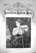 Original Old Antique Print 1872 Une Fille Des Champs French Girl Bouguereau