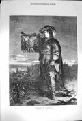 Original Old Antique Print 1872 Reveille Man Uniform Trumpet Houston Fine Art