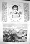 Original Old Antique Print 1872 Mary Winchester Looshais Lalbourah'S Gate M 19th