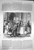 Old Antique Print 1872 Flower Sermon St. Catherine'S Cree'S Whit Tuesday 19th