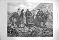 Original Old Antique Print 1872 Ascent Vesuvius Tourists Foot Cone Mountains