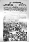 Original Old Antique Print 1872 Prince Wales Ascot Races Carriage Procession