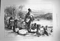 Original Old Antique Print 1872 Ireland Scene Ferry River Shannon Victorian