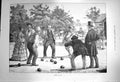 Original Old Antique Print 1872 Game Garden Bowl Sp 19th Century