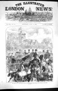 Antique Old Print *3975 1872 Queen Agricultural Show Home Park Windsor Horses