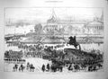 Old Antique Print 1872 Russian Bicentenary Petersburg Statue Peter Great 0 19th