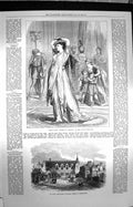 Original Old Antique Print 1872 Mary Magdalen School Bermondsey Lyceum Theatre