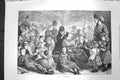 Old Antique Print 1872 Day Out In The Country Children Families Gardner 19th
