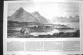 Original Old Antique Print 1872 Iceland Djupivogr Town Bulandstindr Berufjordr