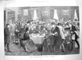 Antique Old Print 1872 Arrival Express Train York Passengers Refreshments 19th