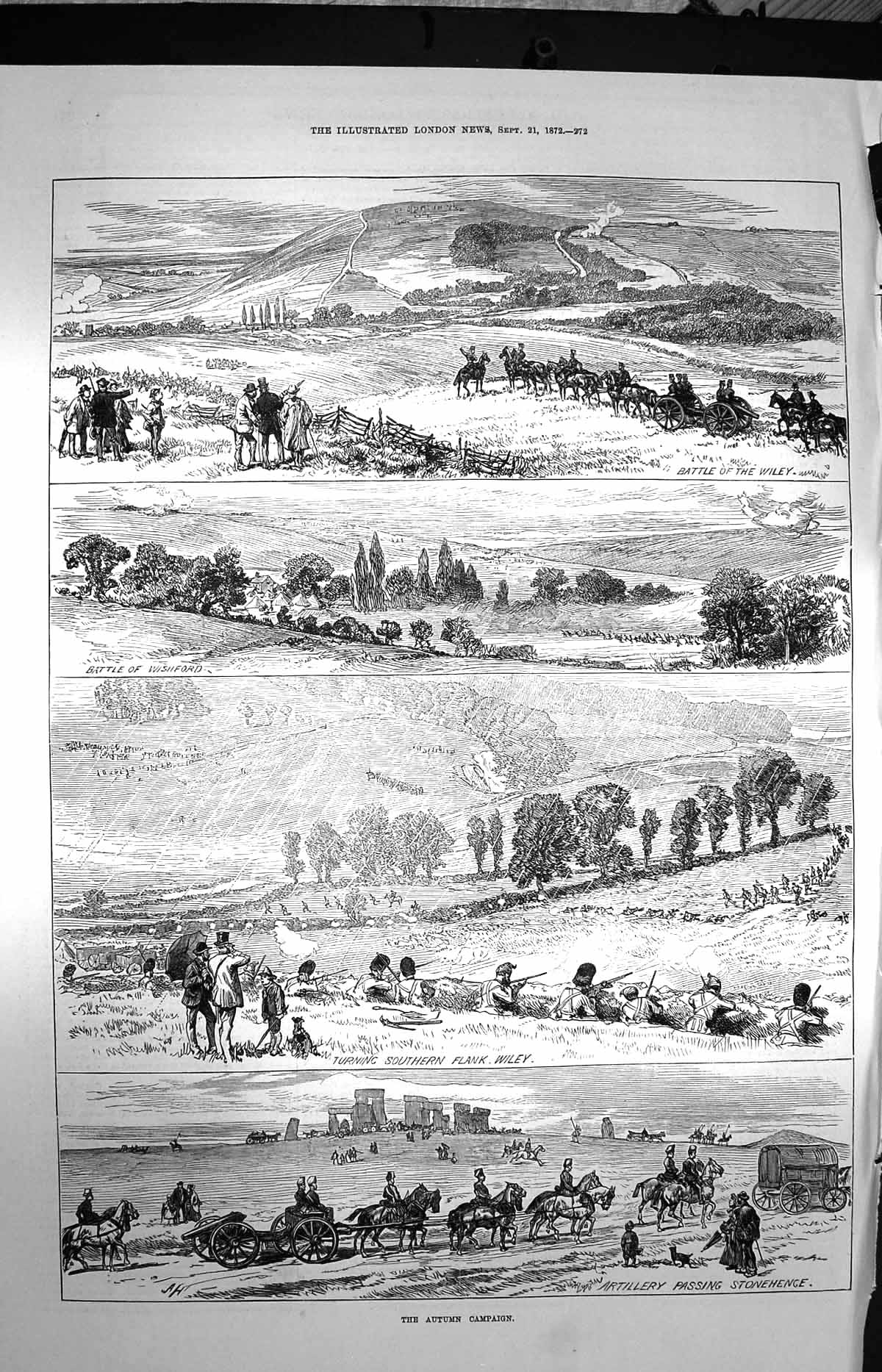 Original Old Antique Print 1872 Barracks German Siers Rheims Market War 19th