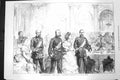 Original Old Antique Print 1872 Emperors Berlin Banquet White Hall Palace 19th