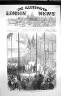 Old Antique Print 1872 Prince Arthur Exchange Buildings Leeds Foundation 19th