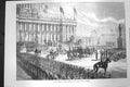 Old Antique Print 1872 Prince Arthur Leeds Arrival Scene Townhall Guards 19th