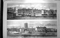 Original Old Antique Print 1872 Riverside Chelsea River Bridge Boats Fine Art
