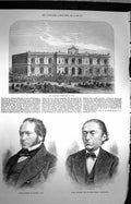 Original Old Antique Print 1872 Peruvian Exhibition Lima Baron Hanmer Iwakura