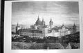 Original Old Antique Print 1872 Architecture Spain Escurial Building Fine Art