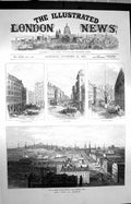 Original Old Antique Print 1872 Fire Boston Tremont Frnklin State Winthrop 19th