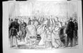 Original Old Antique Print 1872 Reception Thiers Palace Elysee France Victorian