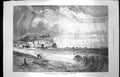 Original Old Antique Print 1872 View Joppa Architecture Stormy Sea Camel Beach