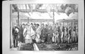 Original Old Antique Print 1872 Opening Railway Japan Arrival Scene Victorian