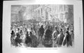 Old Antique Print 1872 Crowd People National Assembly Versailles France 19th