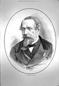 Original Old Antique Print 1873 Portrait Late Emperor Napol 19th