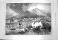 Original Old Antique Print 1873 Entrance Imperial Tombs Pekin Camels Elephants