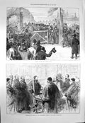 Old Antique Print 1873 Opening Kew Bridge Freedom Coachmakers Edinburgh 19th