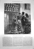 Original Old Antique Print 1873 Sketches Newgate Collection Casts Priso 19th