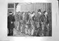 Original Old Antique Print 1873 Scene Newgate Prison Visiting Day Polic 19th