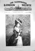 Original Old Antique Print 1873 Sympathy Girl Dead Bird Fine Art Luxmoore 19th