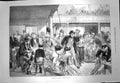 Original Old Antique Print 1873 Scene Berlin Germany Workmen'S Ball Romance