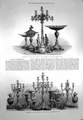 Old Antique Print 1873 Testimonial Marquis Salisbury Moon Great Railway 19th