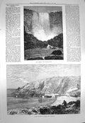 Original Old Antique Print 1873 Kaieteur British Guiana Granite Quarry 19th