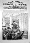 Antique Old Print *3984 1873 Grand National Hunt Bristol Races Prince Wales