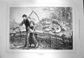 Original Old Antique Print 1873 Foster Lamb Sheep Farmer Animals Litt Victorian