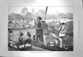 Original Old Antique Print 1873 Oxford Cambridge Boat Race Cheering Victor 19th