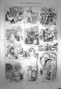 Old Antique Print 1873 Vienna Strasburg Port Gallant Magellan Ship Wreck 19th
