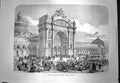 Original Old Antique Print 1873 Vienna Universal Exhibition Principal Entrance